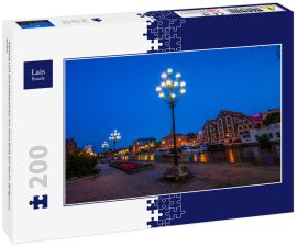 Lais Puzzle - Altstadt und Getreidespeicher am Fluss Brda bei Nacht. Bydgoszcz. Polen - 200 Teile