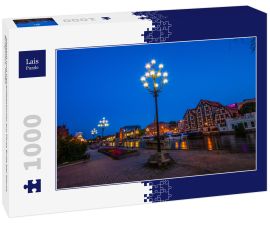 Lais Puzzle - Altstadt und Getreidespeicher am Fluss Brda bei Nacht. Bydgoszcz. Polen - 1.000 Teile