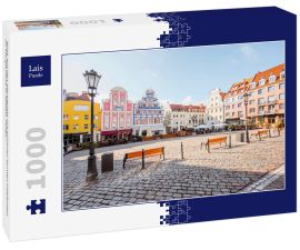 Lais Puzzle - Blick auf den Marktplatz mit schönen bunten Gebäuden im Morgenlicht in Stettin, Polen - 1.000 Teile