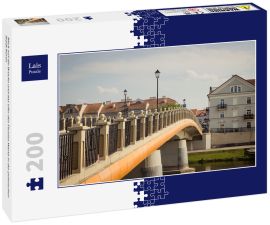 Lais Puzzle - Blick auf die Brücke und das Ufer des Flusses Warta in der polnischen Stadt Konin - 200 Teile