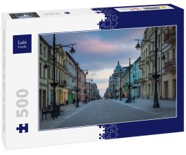 Lais Puzzle - Piotrkowska-Straße in der Stadt Lodz, Lodzkie, Polen - 500 Teile