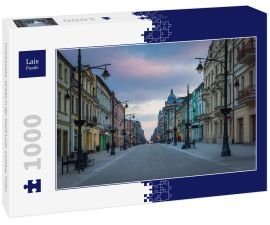 Lais Puzzle - Piotrkowska-Straße in der Stadt Lodz, Lodzkie, Polen - 1.000 Teile