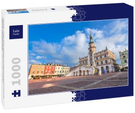 Lais Puzzle - Zamosc, Polen: Altes Rathaus von Zamosc und dramatischer Himmel. Die Stadt Zamosc steht auf der Liste des UNESCO-Weltkulturerbes. - 1.000 Teile