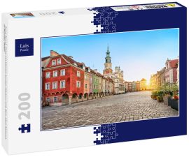 Lais Puzzle - Stary Rynek-Platz mit kleinen bunten Häusern und dem alten Rathaus in Poznan, Polen - 200 Teile