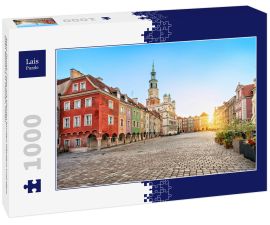 Lais Puzzle - Stary Rynek-Platz mit kleinen bunten Häusern und dem alten Rathaus in Poznan, Polen - 1.000 Teile