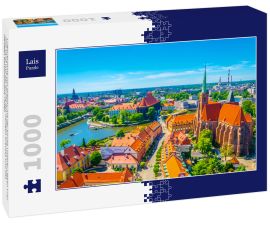 Lais Puzzle - Luftaufnahme von Breslau mit der Kirche Unserer Lieben Frau vom Sand und der Kirche des Heiligen Kreuzes und des Heiligen Bartholomäus, Polen - 1.000 Teile