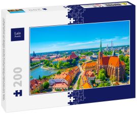 Lais Puzzle - Luftaufnahme von Breslau mit der Kirche Unserer Lieben Frau vom Sand und der Kirche des Heiligen Kreuzes und des Heiligen Bartholomäus, Polen - 200 Teile