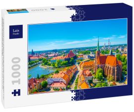 Lais Puzzle - Luftaufnahme von Breslau mit der Kirche Unserer Lieben Frau vom Sand und der Kirche des Heiligen Kreuzes und des Heiligen Bartholomäus, Polen - 1.000 Teile