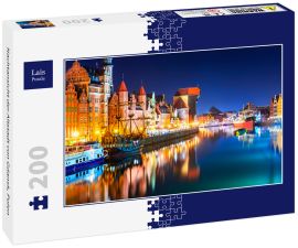 Lais Puzzle - Nachtansicht der Altstadt von Gdansk, Polen - 200 Teile