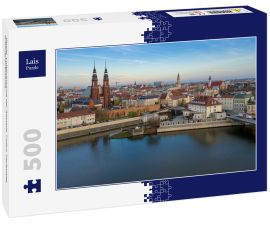 Lais Puzzle - Opole, Luftaufnahme der Altstadt. Polen, Herbsttag. Drohnenaufnahme - 500 Teile