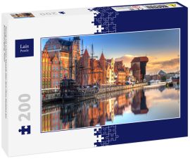 Lais Puzzle - Danzig mit schöner Altstadt über dem Fluss Motlawa bei Sonnenaufgang, Polen - 200 Teile