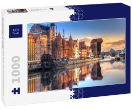 Lais Puzzle - Danzig mit schöner Altstadt über dem Fluss Motlawa bei Sonnenaufgang, Polen - 1.000 Teile