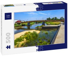 Lais Puzzle - Promenade am Warthe-Ufer mit Torunski-Brücke in der historischen Altstadt von Konin, Polen - 500 Teile
