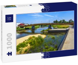 Lais Puzzle - Promenade am Warthe-Ufer mit Torunski-Brücke in der historischen Altstadt von Konin, Polen - 1.000 Teile
