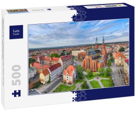Lais Puzzle - Legnica, Polen. Luftpanorama der Stadt mit der Kathedrale St. Peter und Paul - 500 Teile