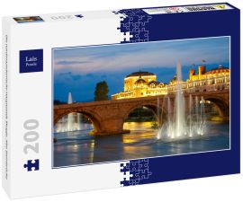 Lais Puzzle - Die nordmazedonische Hauptstadt Skopje. Alte Steinbrücke - 200 Teile