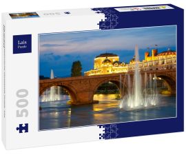 Lais Puzzle - Die nordmazedonische Hauptstadt Skopje. Alte Steinbrücke - 500 Teile