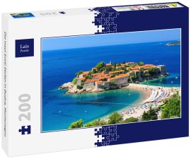 Lais Puzzle - Die Insel Sveti Stefan in Budva, Montenegro - 200 Teile