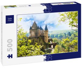 Lais Puzzle - Blick auf die Burg Vianden in Luxemburg vom Hügel aus - 500 Teile