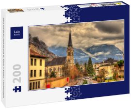 Lais Puzzle - Blick auf die Kathedrale von St. Florin in Vaduz - Liechtenstein - 200 Teile