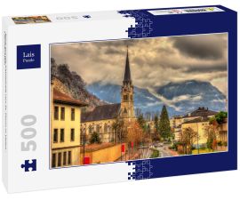 Lais Puzzle - Blick auf die Kathedrale von St. Florin in Vaduz - Liechtenstein - 500 Teile