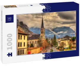 Lais Puzzle - Blick auf die Kathedrale von St. Florin in Vaduz - Liechtenstein - 1.000 Teile