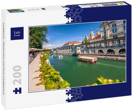 Lais Puzzle - Ljubljana / Slowenien mit Fluss Ljubljanica - 200 Teile