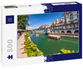 Lais Puzzle - Ljubljana / Slowenien mit Fluss Ljubljanica - 500 Teile