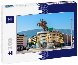 Lais Puzzle - Blick auf den Mazedonien-Platz in Skopje, Nordmazedonien - 200 Teile
