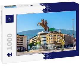 Lais Puzzle - Blick auf den Mazedonien-Platz in Skopje, Nordmazedonien - 1.000 Teile