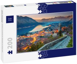 Lais Puzzle - Kotor, Montenegro. Schöne romantische Altstadt von Kotor bei Sonnenuntergang - 200 Teile