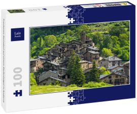 Lais Puzzle - Trockenes Steindorf auf einem Stufenhügel in Andorra - 100 Teile
