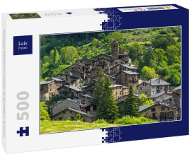 Lais Puzzle - Trockenes Steindorf auf einem Stufenhügel in Andorra - 500 Teile