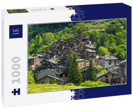 Lais Puzzle - Trockenes Steindorf auf einem Stufenhügel in Andorra - 1.000 Teile