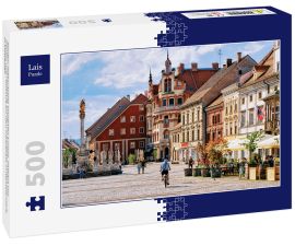 Lais Puzzle - Maribor Rathausplatz Slowenien Europa. Rathaus von Maribor und Pestsäule auf dem Hauptplatz, Untersteiermark, in Slowenien - 500 Teile