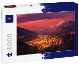 Lais Puzzle - Skyline von Andorra la Vella bei Sonnenuntergang Pyrenäen - 1.000 Teile