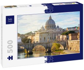 Lais Puzzle - Petersdom in der Vatikanstadt mit der Engelsbrücke - 500 Teile