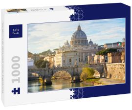 Lais Puzzle - Petersdom in der Vatikanstadt mit der Engelsbrücke - 1.000 Teile