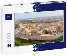 Lais Puzzle - Panorama der Stadt Mdina Festung Luftaufnahme in Malta - 200 Teile