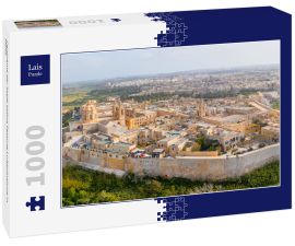 Lais Puzzle - Panorama der Stadt Mdina Festung Luftaufnahme in Malta - 1.000 Teile