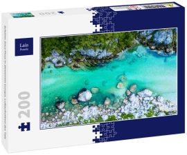 Lais Puzzle - Schöner Soca Fluss in Slowenien Europa. Luftaufnahme des Tals - 200 Teile