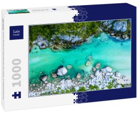 Lais Puzzle - Schöner Soca Fluss in Slowenien Europa. Luftaufnahme des Tals - 1.000 Teile