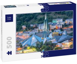Lais Puzzle - Panoramablick auf die Stadt Andorra La Vella und Escaldes - Engordany, Andorra - 500 Teile