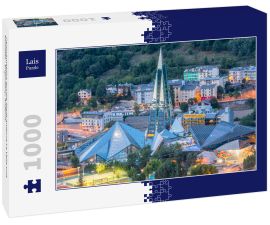 Lais Puzzle - Panoramablick auf die Stadt Andorra La Vella und Escaldes - Engordany, Andorra - 1.000 Teile