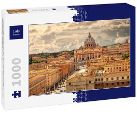 Lais Puzzle - Panoramablick auf Rom mit dem Petersdom in der Vatikanstadt, Italien. Skyline von Rom. Rom Architektur und Wahrzeichen, Stadtbild - 1.000 Teile