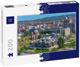 Lais Puzzle - Nationalbibliothek des Kosovo und unvollendete serbisch-orthodoxe Kirche Christus der Erlöser in Prishtina, Kosovo - 200 Teile