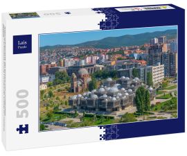 Lais Puzzle - Nationalbibliothek des Kosovo und unvollendete serbisch-orthodoxe Kirche Christus der Erlöser in Prishtina, Kosovo - 500 Teile