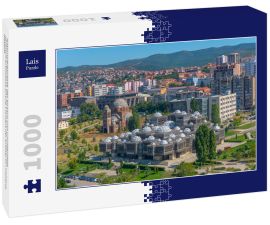 Lais Puzzle - Nationalbibliothek des Kosovo und unvollendete serbisch-orthodoxe Kirche Christus der Erlöser in Prishtina, Kosovo - 1.000 Teile