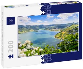 Lais Puzzle - See von Sete Cidades mit Hortensien, Azoren, Portugal - 200 Teile