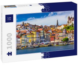 Lais Puzzle - Porto, Portugal Altstadt-Silhouette am Douro-Fluss - 1.000 Teile